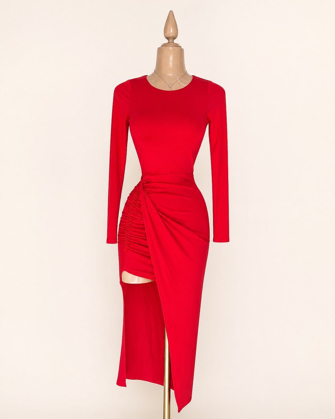 Vestido rojo asimétrico